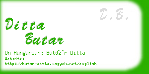 ditta butar business card